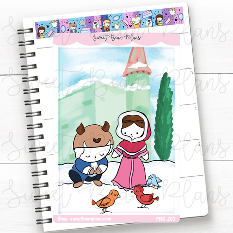 Winter Belle Large Vinyl Planner Sticker | Fnc 203