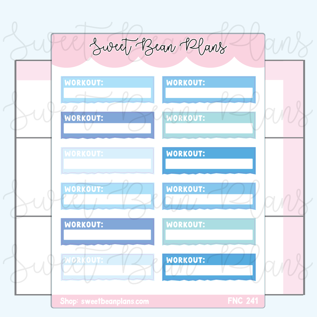 Workout January Vinyl Planner Stickers | Fnc 241