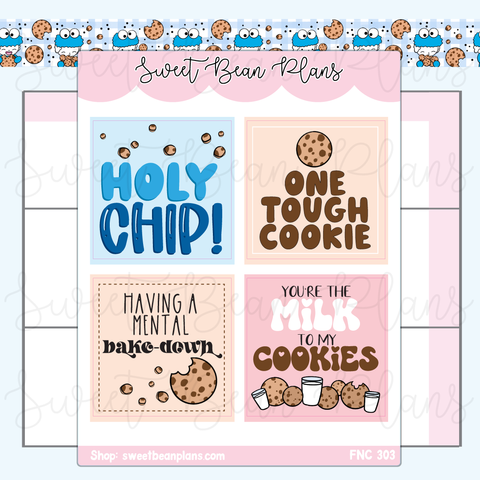 Cookie Full Boxes Vinyl Planner Stickers | Fnc 303