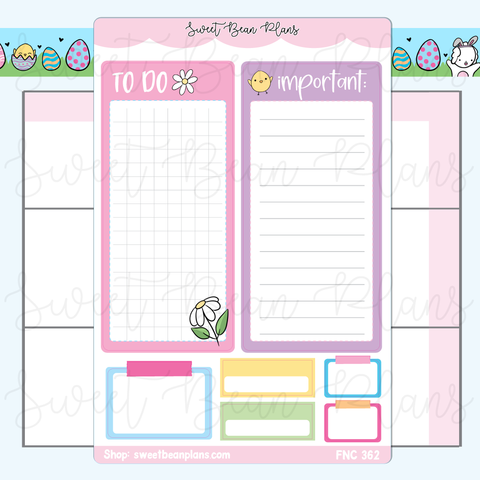 Easter Large Functional Vinyl Planner Sticker | Fnc 362