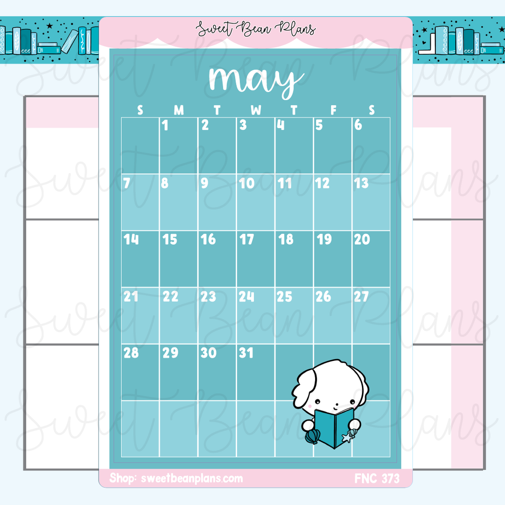 May Large Calendar Vinyl Planner Sticker | Fnc 373