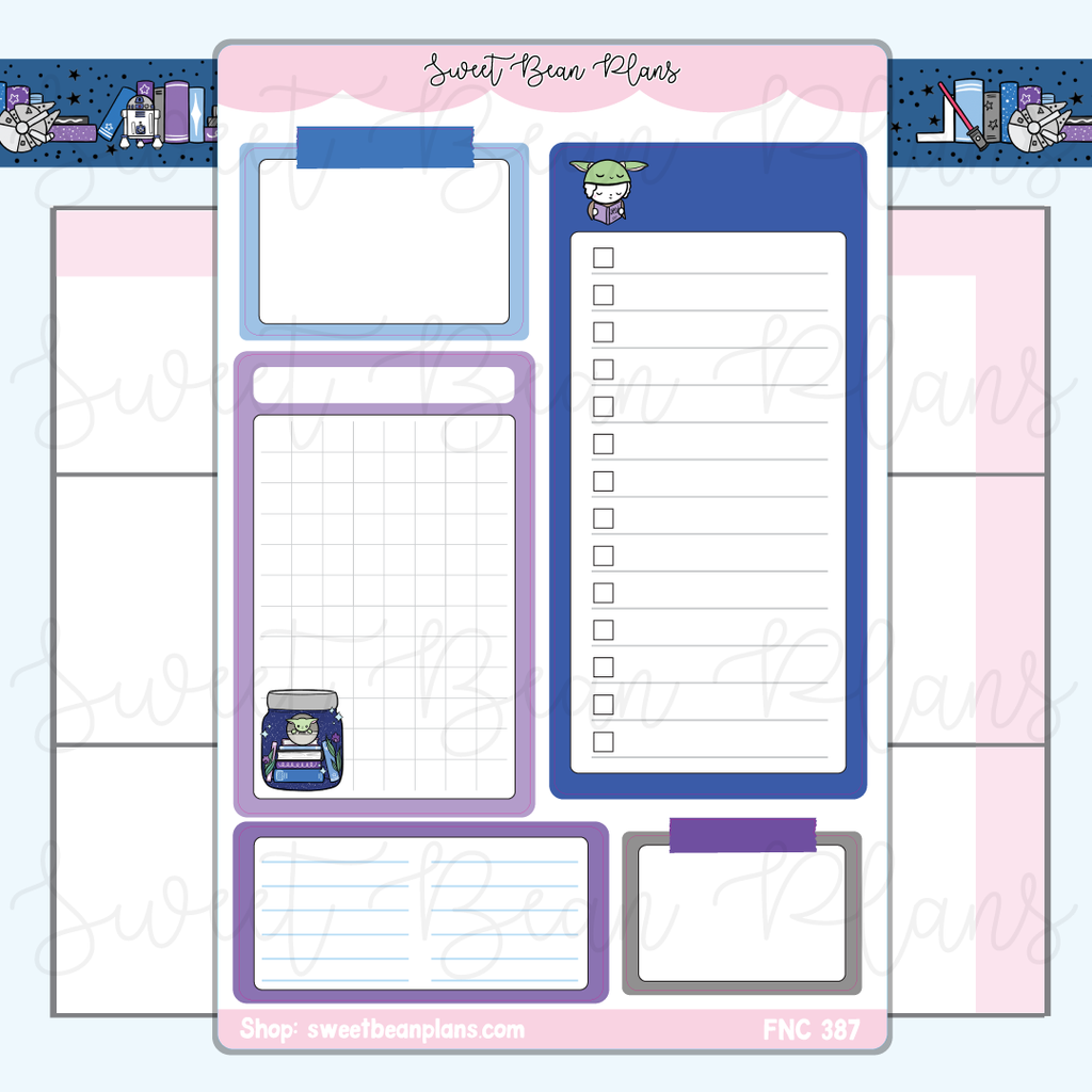 Galaxy Planning Large Functional Vinyl Planner Sticker | Fnc 387