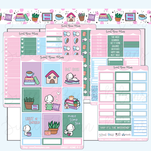 Sweet Home Weekly Kit Vinyl Planner Stickers