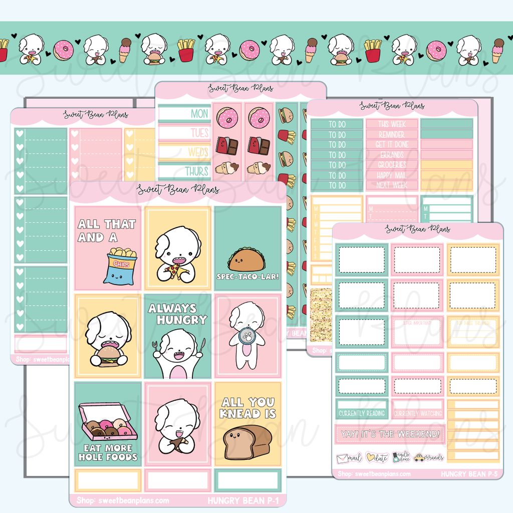 Hungry Bean Weekly Kit Vinyl Planner Stickers
