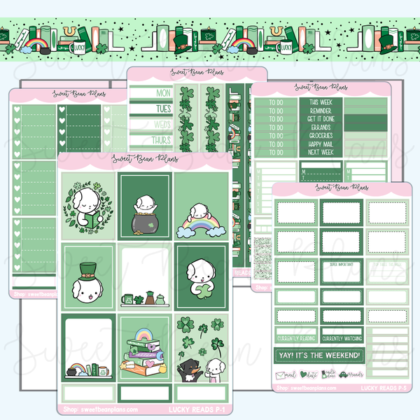 Lucky Reads Weekly Kit Vinyl Planner Stickers