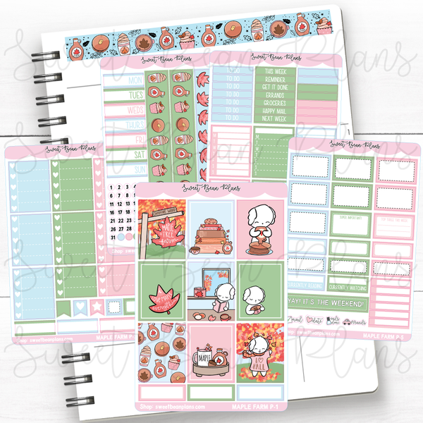 Maple Farm Weekly Kit Vinyl Planner Stickers