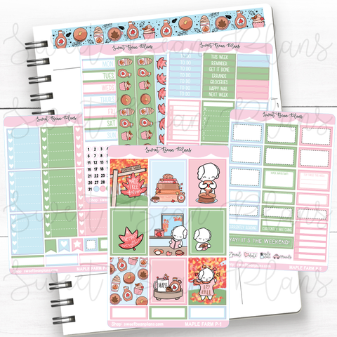 Maple Farm Weekly Kit Vinyl Planner Stickers