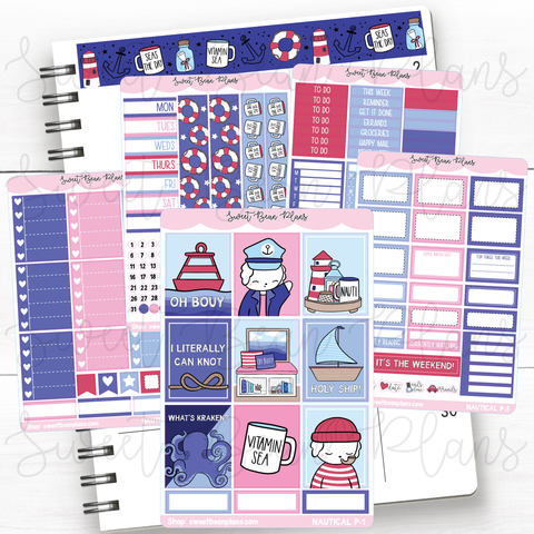 Nauti Bean Weekly Kit Vinyl Planner Stickers
