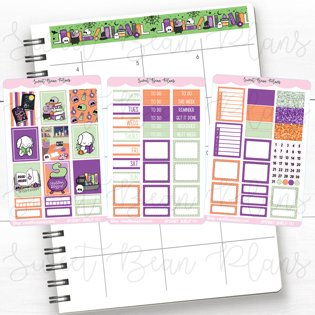 Spooky Bookshelf Hobo Cousin Weekly Kit