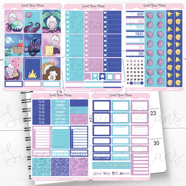 Sea Witch Weekly Kit Vinyl Planner Stickers