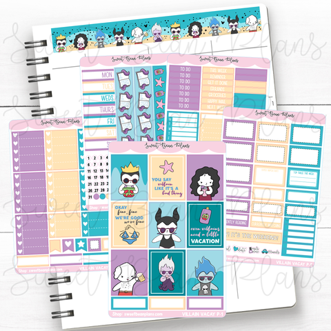 Villain Vacay Weekly Kit Vinyl Planner Stickers